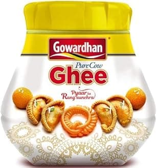 SRR Gowardhan Pure Cow Ghee Clarified Butter, 1Litre / 33.8 Ounces