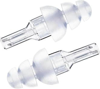 ER20 ETY Earplugs - Standard Size, Clear - High-Fidelity Hearing Protection - Up to 20 dB Sound Reduction - Reusable - Includes Neck Cord & Carrying Case