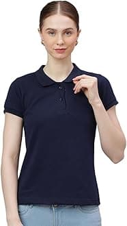 Wear Your Opinion Womens Polo Collar Neck T-Shirt Top (Design: Solid)
