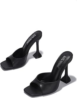 Cape RobbinLithe Sexy High Heels for Women, Square Open Toe Shoes Heels