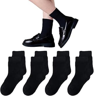 Boys/Girls Seamless Socks Crew Dress Socks Kids White School Cotton Soft Socks