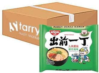 Nissin Demae Ramen Kyushu Tonkotsu Flavour Instant Noodle 100g (Pack of 30)