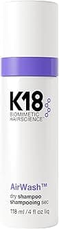 K18 AirWash™ Dry Shampoo, Non-Aerosol, Balances Scalp & Controls Excess Oil Production, 4 Fl Oz