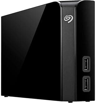 Seagate Backup Plus Hub 10 TB External HDD - USB 3.0 for Windows and Mac, 3 yr Data Recovery Services, Desktop Hard Drive with 2 USB Ports and 4 Month Adobe CC Photography (STEL10000400)