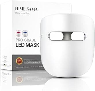 LED Face Mask, 8 Color LED Mask for Face Skin Care, FSA/HSA Eligible, Red Light Mask for Face, Infrared, Red & Blue Light Mask, Wrinkle Reduction, Wireless. (Miracle ACE RB-050)