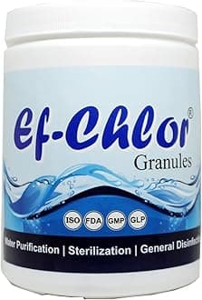 Ef-Chlor Water Purification Granules | Emergency Water Treatment | Treats up to 50,000 Litres | 1 kg Jar