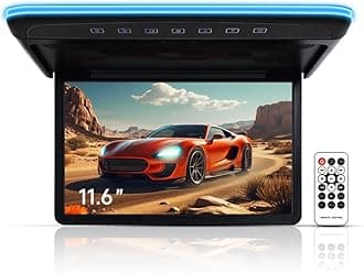 11.6 inch Car Overhead Monitor That Features a 1080P HD Digital TFT Wide Screen Ultra Thin, roof Mounted flip Down Player Equipped with HDMI IR FM and USB