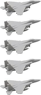 5PCS F-15E Strike Eagle Aircraft DIY Model 1/2000-1/350 Scale Resin Assembly Model Combat Plane DIY Fighter Jet Aeroplane Military Model(1/2000 (8mm))