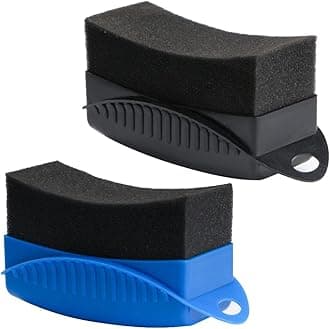 Revhq Tire Dressing Applicator 2 Pieces Shine Car Cleaning Supplies, Foam For Detailing, Durable And Reusable Pads Sponges Glass