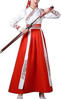 GenericChinese Swordsman Costume Tradtional Hanfu Outfit Ancient Tang Dynasty Cosplay Women Men Martial Arts Fancy Dress