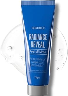 Radiance Reveal Peel-Off Mask – Hydrating & Firming Face Mask with Bio-Collagen – Inspired by Korean Skincare – Vegan, Gentle Formula for All Skin Types – 75 Gm