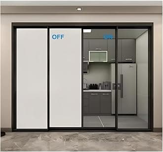 Customizable Size Window Privacy Film | PDLC Switchable, Window Film | Smart Film for Windows & Home Office Window | UV Blocking-Clear to Opaque | (Dimensions customizable: in the range of 15” to 78”)