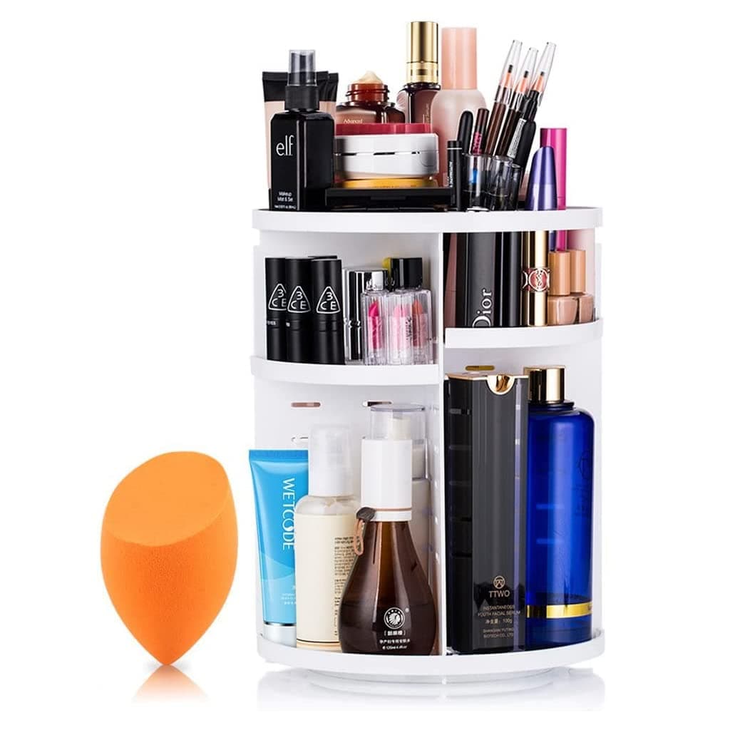 White Makeup Organizer