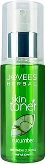 Jovees Herbal Cucumber Skin Toner | Toner for Oily & Acne Prone Skin | Cleansing Hydrating And Pore Tightening | 100% Natural | Paraben & Alcohol Free | 100 ml