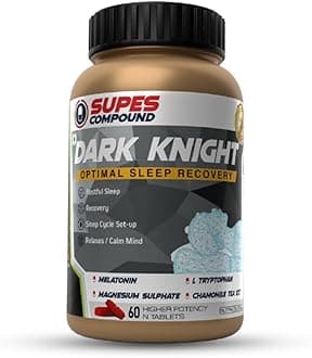 SC Dark Knight Sleep Recovery Supplement | Promotes Deep, Rejuvenating Sleep | Boosts Restorative Sleep Cycles for Peak Performance (60 Tablets)