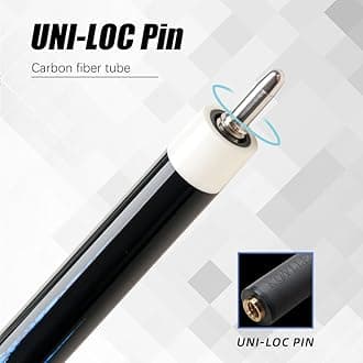 KONLLEN Laser Series Carbon Fiber Pool Cue Stick Wrapless Professional Cues Full Carbon Technology Low Deflection 12.2mm 147cm Uni-loc Pin