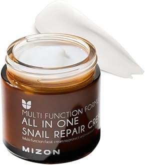 MIZON All in One Snail Repair Cream | Korean Moisturizer Cream for Glass Skin, Fine Lines, Blemishes | Snail Mucin, Peptides, Hyaluronic Acid | 2.53 fl oz