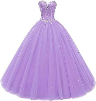 Women's Sweetheart Ball Gown Tulle Quinceanera Dresses Prom Dress