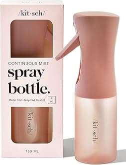Kitsch Spray Bottle for Hair 150ml - Continuous Water Spray bottle for Hair, Cleaning, Gardening, Versatile Spray Bottles - With Ultra Fine Mist - Made from Recycled Plastic - Terracotta