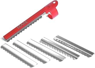Professional Hair Styling Thinning Texturizing Cutting Razor - Hair Razor Comb - Split Ends Hair Trimmer With Replacement Blades (RED)