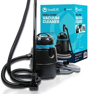 – Swell UK Pond Vacuum Cleaner and Sludge Vac for Garden Fish Ponds. Includes Three Nozzles
