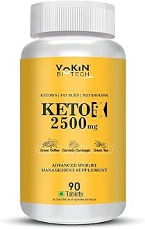 Vokin Biotech Keto 5X with Garcinia Cambogia Natural Weight Loss Supplement For Men and Women 90 Tablets