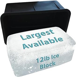 Ice Block Form Makes 12 Lb. Ice Cube 11" x 7" x 5" Largest Available Ice Block Maker, Ice Bath Chiller, Cold Plunge Tub Or Cooler, Reusable Food Grade
