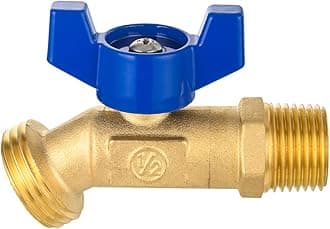 EFIELD 1/4-Turn Outdoor Spigot, Sillcock Hose Bibb Valve 1/2" Male NPT Inlet ×3/4" Male GHT Threaded Garden Hose Outlet/Connector,(SILLCOCK045)