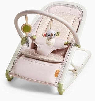 Tiny LoveBoho Chic 2-in-1 Rocker, Lightweigth Rocker, Rocking Mode and Stationary Seat, Suitable From Birth, 0-9 kg (20 lbs)