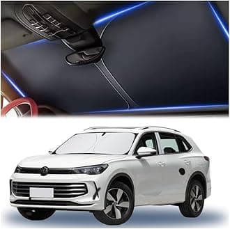 300T Thickened Sunshade for Car Windshield,Windshield Sun Shade for Blocking 99% Sunlight & Heat,Summer Car Essentials Sun Cover for Car Windshield Fits,Truck,SUV (XL: 59x31.5 inch)