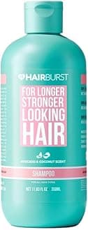 HAIR BURST Hair Growth Shampoo - Reduces Hair Loss - Strengthens Existing Hair Growth - Contains No SLS and Parabens - Coconut and Avocado Aroma - New Bigger Bottles 350ml