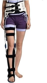 Knee Support Brace,Hip Knee Ankle Foot Orthosis Leg Fracture, Lower Limb Paralysis, Hip Walking Fixed with Walking Boots Brace Knee Surgery Ligament Support 917 (Color : Right)