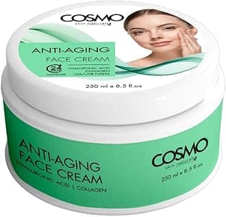 Skin Naturals Anti Aging Face Cream 250ml | 24 Hours Moisture | Hyaluronic Acid | Collagen | Uva/uvb Filters | Skin Care