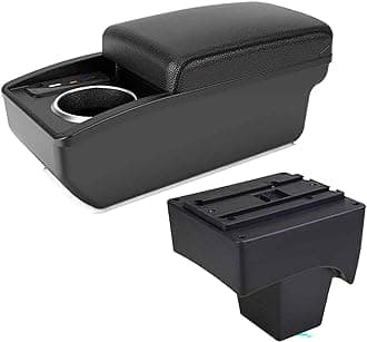 Consoles Armrest for Suzuki Brezza Armrest Box for Suzuki Brezza Car Armrest Car Accessories Interior Details Storage Box Retrofit Parts with U.S.B(B2 Black LINE 6 USB)