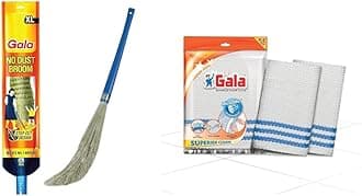 Gala No Dust Broom Extra Long (for Floor Cleaning Multipurpose, Fiber) (149629)