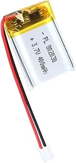 802030 3.7V Lipo Battery 400mAh 802030 Rechargeable Lithium Polymer Battery Pack with JST PH2.0mm Connector for Electronic Device