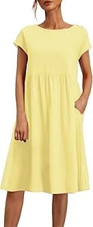 Womens Summer Dresses Fashion 2025 Short Sleeve Spring Mini Dress Casual Beach Vacation Clothes Dresses