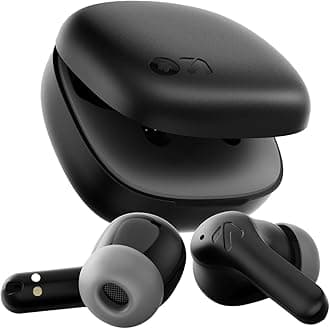 GOBOULT Made in India K10 Ear Buds Wireless with 50H Playtime, 4 Mics Clear Calling, 45ms Low Latency Gaming, IPX5, 10mm Bass Drivers Earbuds Bluetooth Wireless Earphones(Pure Black)