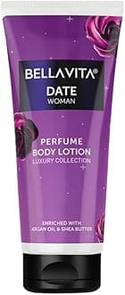 Bella Vita Luxury Date Woman Body Perfume Lotion for Nourishing, Hydrating, Soft, Supple,Healthy Skin with Argan Oil and Shea Butter 200 ml