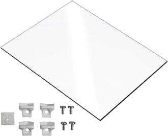 Acrylic Shelves to Fit Blaliden Cabinets - 320mm x 287mm x 4mm - Collectable Display - Extra Shelves (DSA/BL+) (With White Brackets, 1)