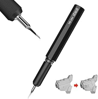 stedi Model Scriber,Tungsten steel Blades 0.2 mm,for Modeling Hobby,RG Scale Model,Gundam Model Kit,for Scribing line, Engraved,Panel line,Resin,Black, MS-39h-34