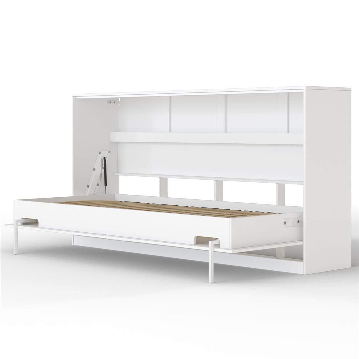 SmartBETT Basic Wall-Mounted Fold-Out Bed 90x200 Orizzontale Bianco