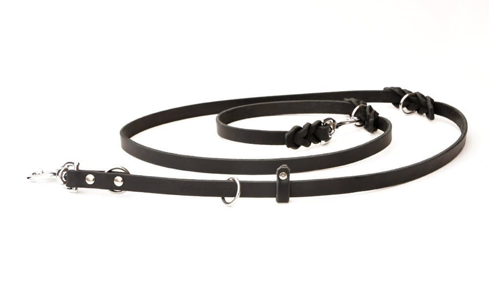 Bold Lead Designs 8-Way Lead - 6 ft. Versatile Leash (Black 3/4" Wide)