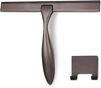 All-Purpose Shower Squeegee for Shower Doors, Bathroom, Window and Car Glass - Bronze, Stainless Steel, 10 Inches