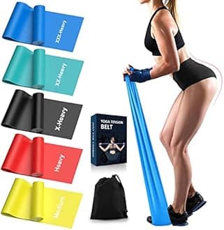 londys Resistance Bands for Working Out, Exercise Bands, Physical Therapy Equipment, 59 Inch Non-Latex Stretching Yoga Strap for Upper & Lower Body, Workouts & Rehab at Home-5 Progressive Resistance