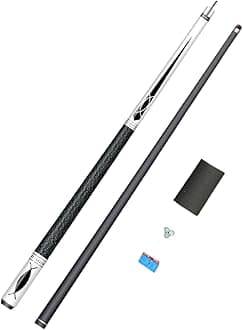 Vaveren Pool Cue Stick Two Sections Billiards Accessories Trendy Billiard Cue Stick Length 146 cm for Game Women Adults