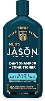 Men's Hydrating 2 in 1 Shampoo and Conditioner - Hair Products with Ocean Minerals and Eucalyptus - Hair Care, Hair Shampoo, Mens Shampoo, Shampoo and Conditioner Sets - 355ml