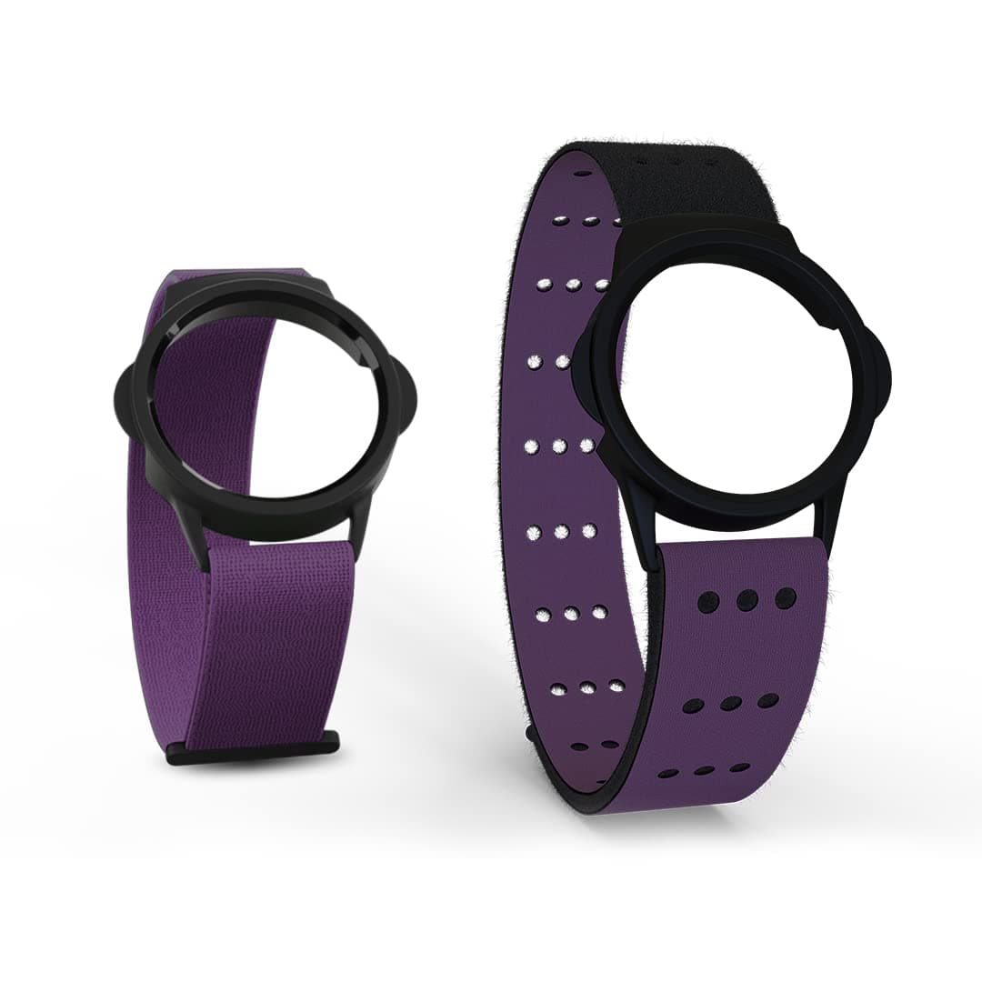 MYZONE MZ-Switch Replacement Arm & Wrist Straps - Purple - Vibrant, Adjustable & Comfortable Replacement Fitness Band for the MZ-Switch