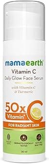 Vitamin C Daily Glow Face Serum for Men & Women - Vitamin C Serum for Glowing Skin, Oily Skin & Dark Spots, With 50x Vitamin C -30ml