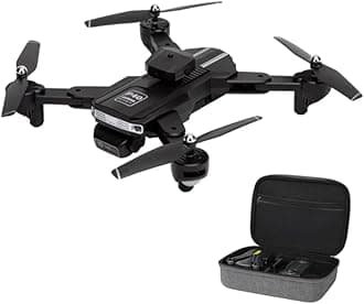 Pihot P40 Black Drone With Remote Control Adjustable Dual HD Camera Mini Drone Multifunctional For Adults RC Drone With App Control And Carrying Case Black